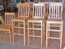 Click to view larger photo of maple stools
