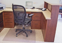 Click to view larger photo of walnut desk and counter